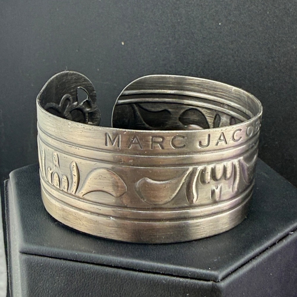 Vintage Marc Jacobs Cuff Bracelet Silver Tone 7.5"